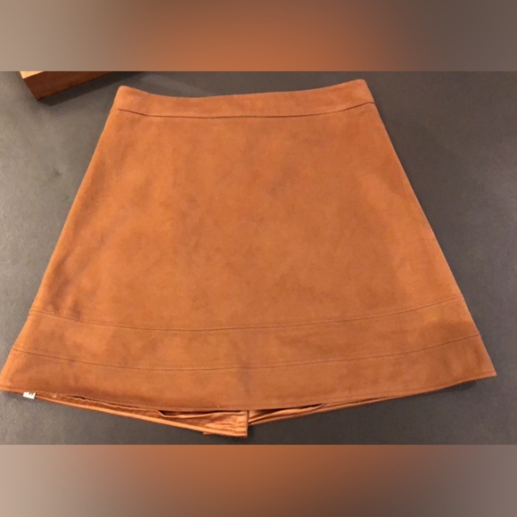 Nik & Nik Girls suede wrap skirt in cognac colour, size 16 - Picture 2 of 7